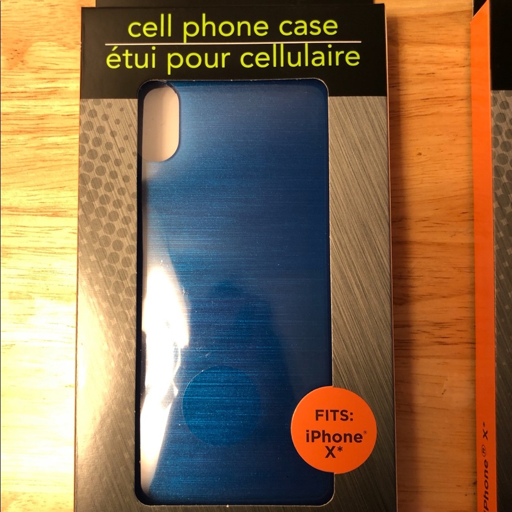 IPHONE X CASE (Blue color) (SAMON) (Black)